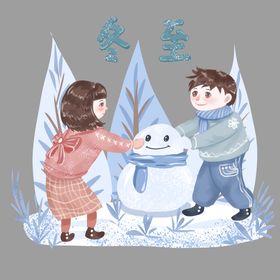 冬至堆雪人