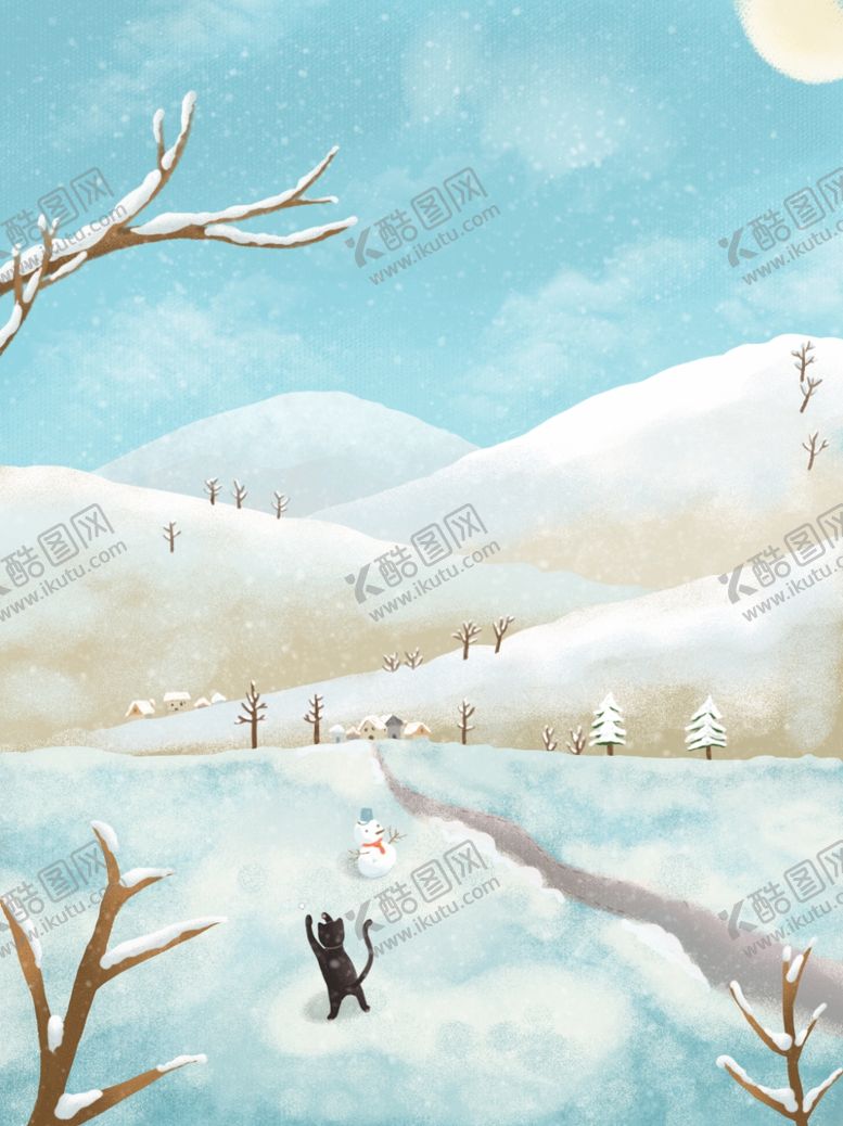 编号：30420612061051105735【酷图网】源文件下载-冬天雪景背景