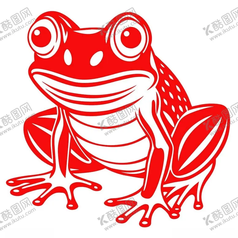 编号：65287101252344088353【酷图网】源文件下载-剪纸风格的青蛙