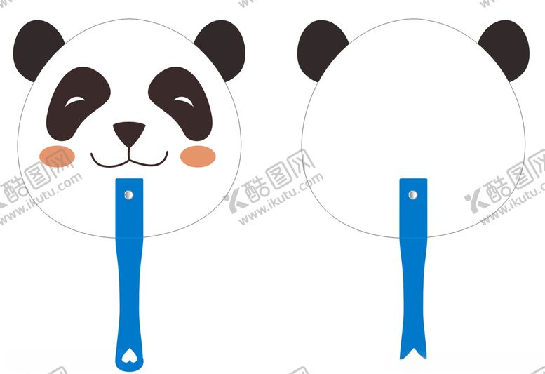 编号：36945410042354444547【酷图网】源文件下载-矢量卡通熊猫扇子