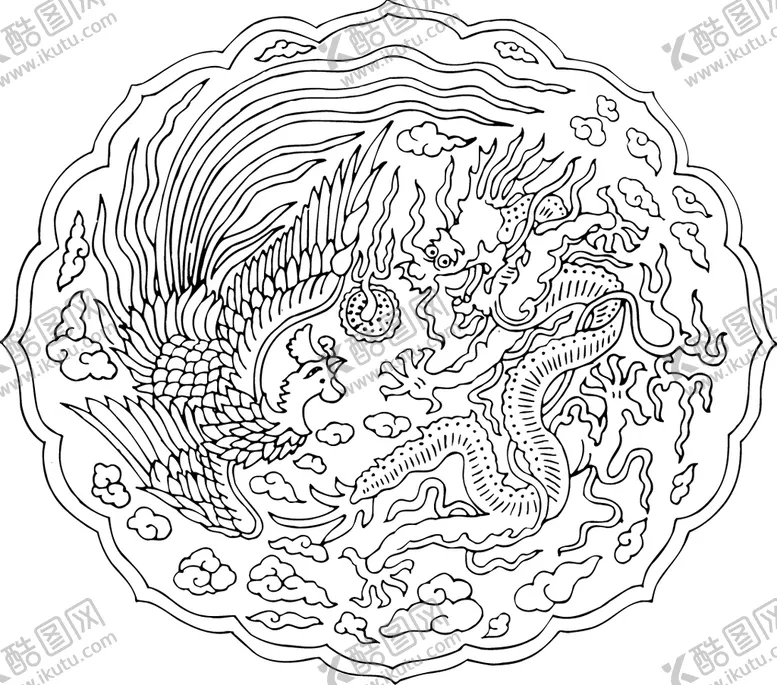 编号：90869611081142345703【酷图网】源文件下载-龙凤呈祥