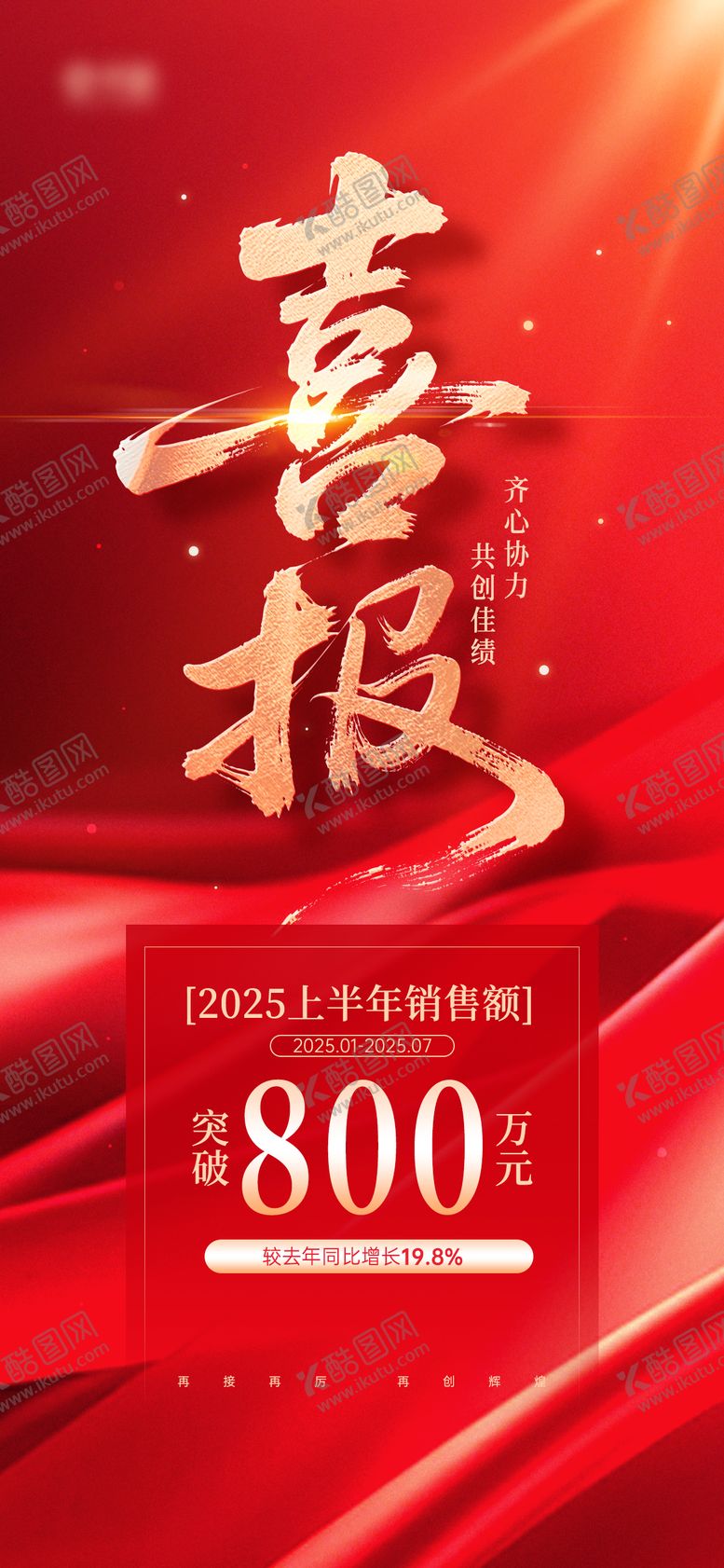 编号：20792005071351029071【酷图网】源文件下载-业绩销售喜报战报销售额宣传海报