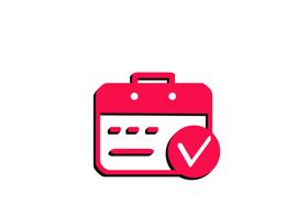 签到日历公文包图标