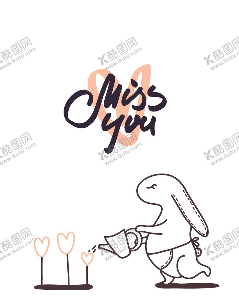 编号：79141309280523102020【酷图网】源文件下载-手绘卡通兔子