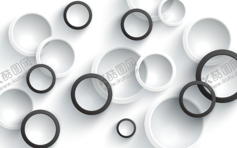 编号：63155710100412181561【酷图网】源文件下载-圆圈立体背景几何背景