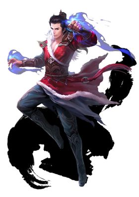 游戏人物山河武侠写意水墨画唯美