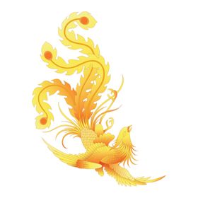 国潮凤凰插画
