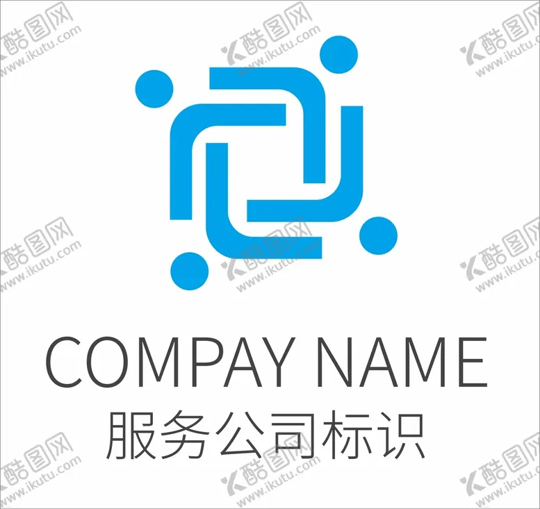 编号：66186102111655571316【酷图网】源文件下载-蓝色简约公司人物logo