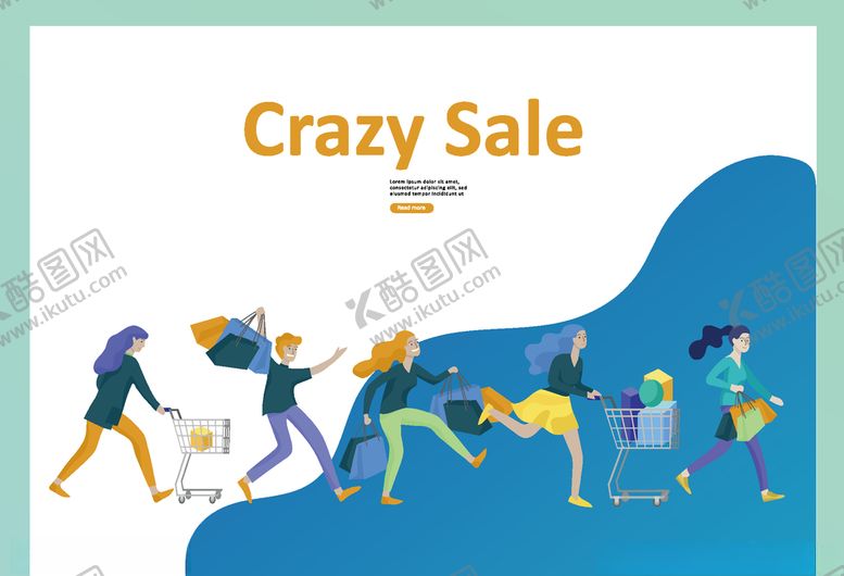 编号：33253810162155504064【酷图网】源文件下载-手绘购物插画