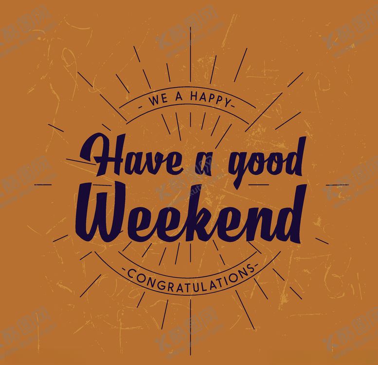 编号：14873410290222406123【酷图网】源文件下载-创意美好周末艺术字