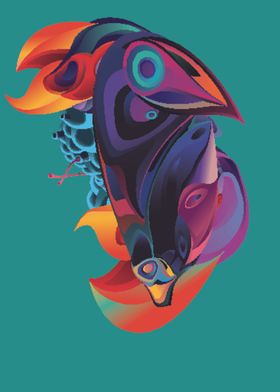 抽象炫彩液态图案