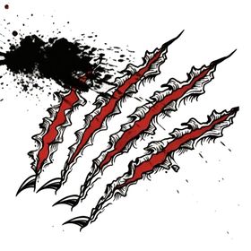 血爪抓痕图案设计