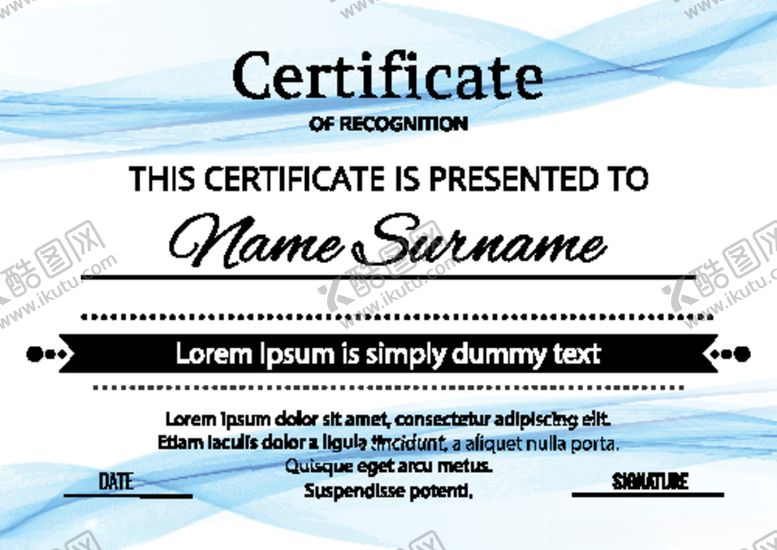 编号：53907609092038566440【酷图网】源文件下载-证书模板