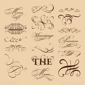 复古优雅英文字体设计元素