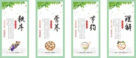 食堂标语展板