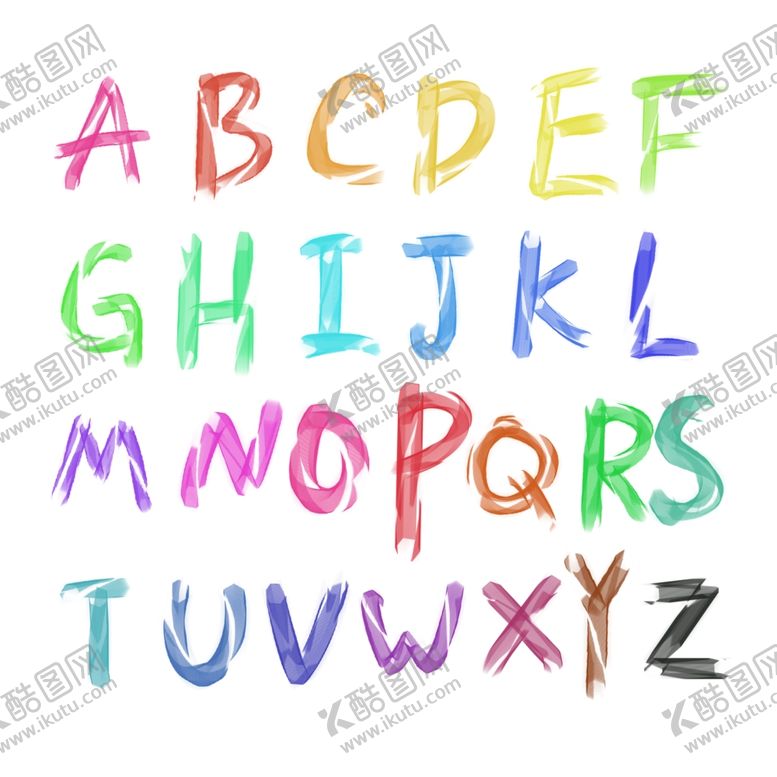编号：59403109140839464885【酷图网】源文件下载-卡通英文字母