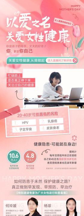 女性健康医疗知识培训长图
