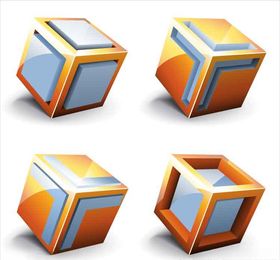 立方体宝石商标图标AI素材