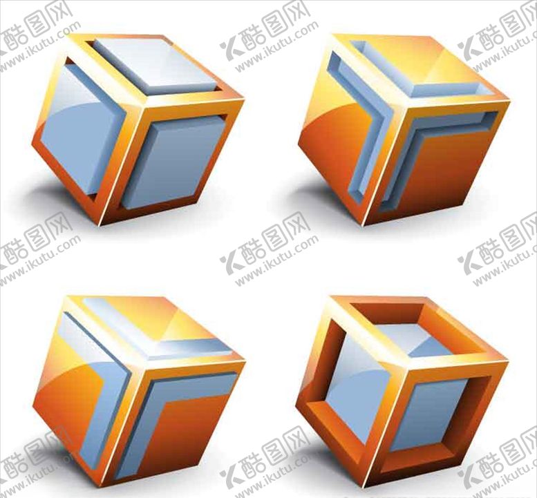 编号：10449110070741423055【酷图网】源文件下载-立方体宝石商标图标AI素材