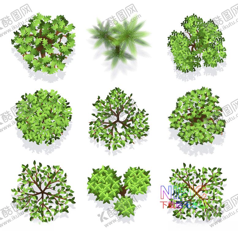 编号：95471604060732369787【酷图网】源文件下载-植物顶视图