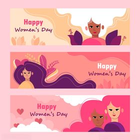妇女节快乐横幅设计