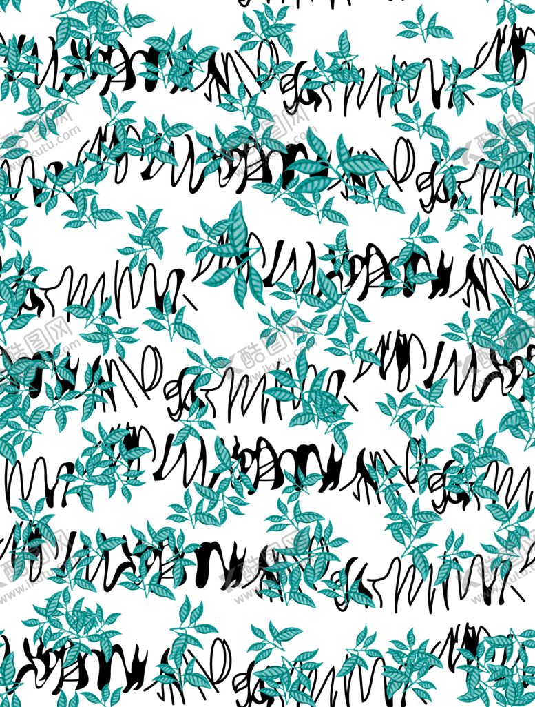 编号：10318609270240065655【酷图网】源文件下载-叶子英文图案