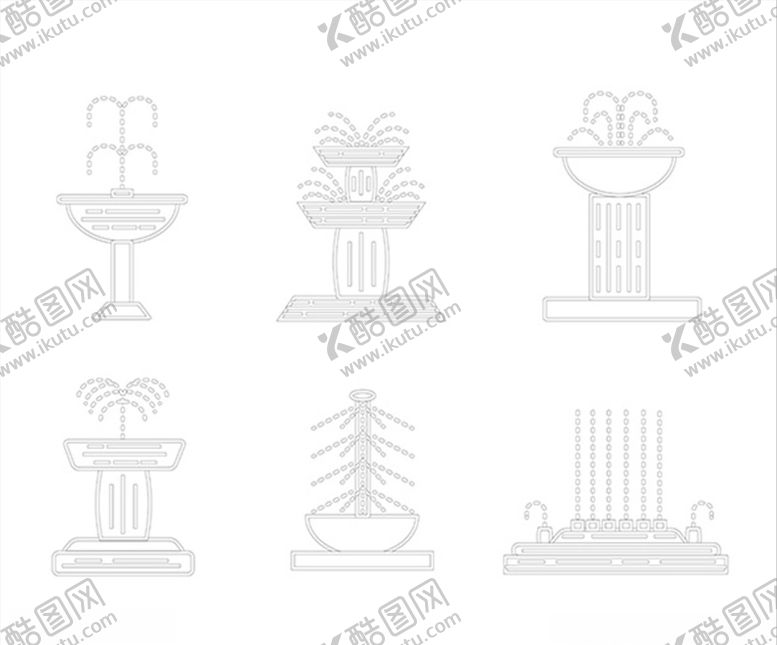 编号：43373509242256553593【酷图网】源文件下载-图标矢量图UI喷泉泉水花坛