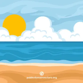 矢量手绘大海