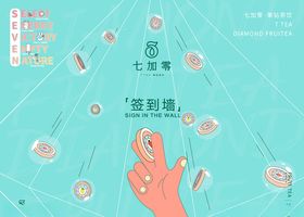 七加零签到墙