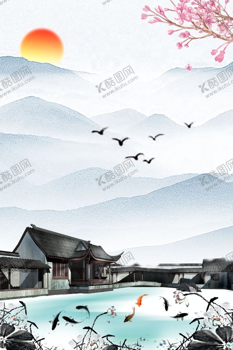 编号：83067409272119558249【酷图网】源文件下载-水墨庭院