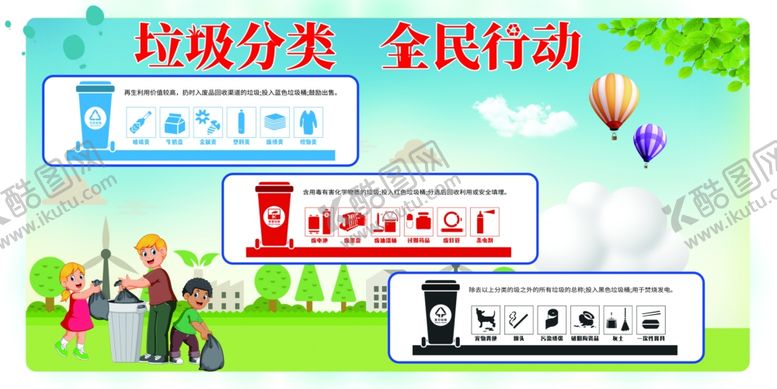 编号：93050207130606003123【酷图网】源文件下载-垃圾分类全民行动