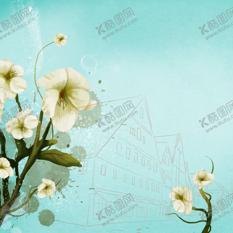 编号：64271711260549347324【酷图网】源文件下载-白色花卉简约挂画装饰画