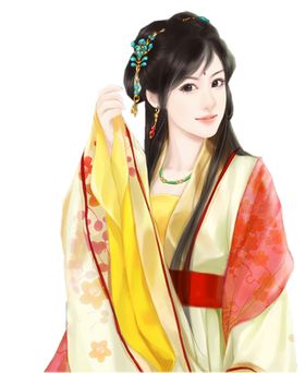 古装帅哥美女插画图片代佳人风东方文化