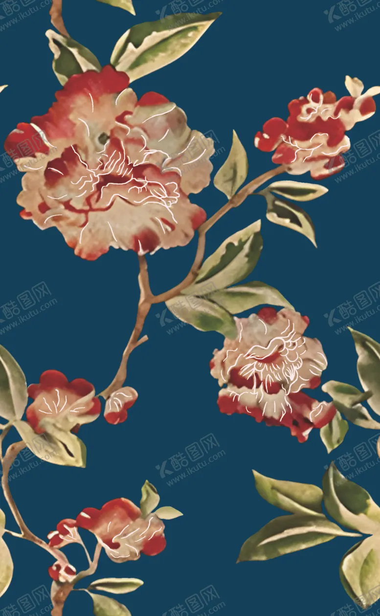 编号：49154002241323195444【酷图网】源文件下载-水彩花