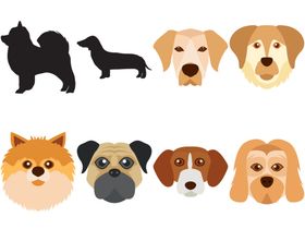 卡通狗可爱小宠物犬类