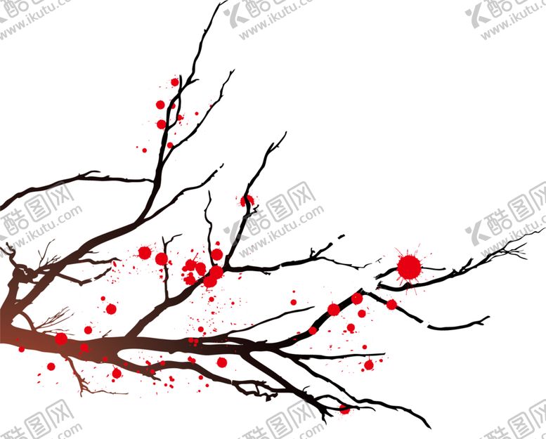 编号：28531309270047142481【酷图网】源文件下载-中国风水墨梅