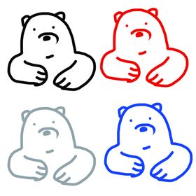 线条卡通熊