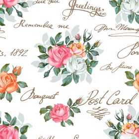 花卉婚礼请柬图案设计