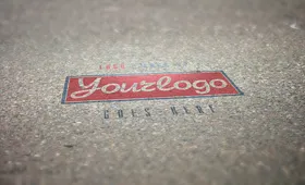 LOGO展示效果图复古样机淡彩logo