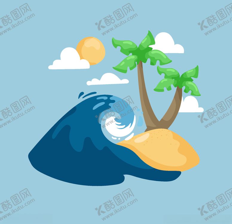 编号：45659910012132169205【酷图网】源文件下载-小岛自然风光