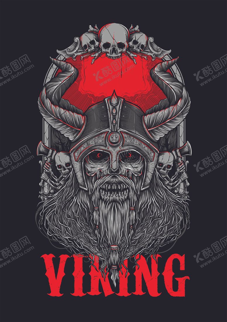 编号：87686509290833481973【酷图网】源文件下载-创意牛角骷髅头