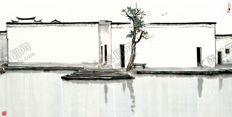 编号：81342109300206061970【酷图网】源文件下载-中国风水墨风景国画