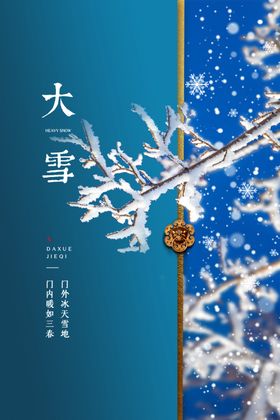 大雪节气宣传海报展板