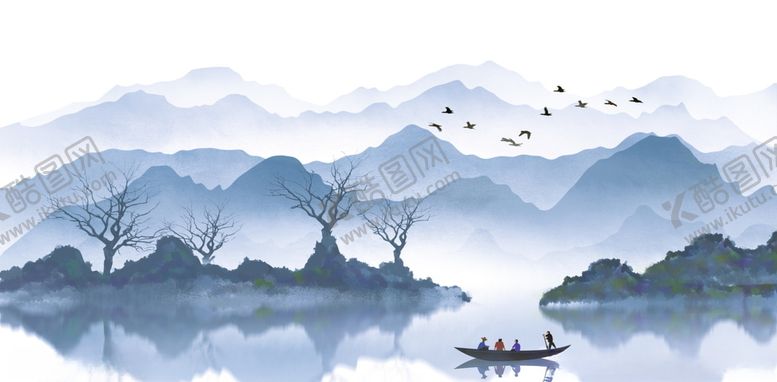 编号：18595105160257056098【酷图网】源文件下载-中国风山水背景