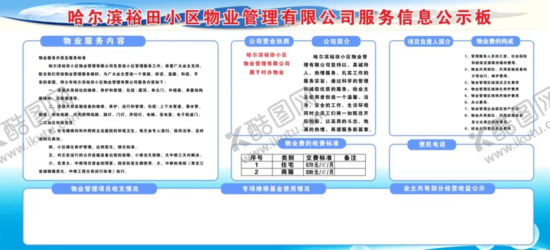 编号：36364502180622428873【酷图网】源文件下载-物业公示牌