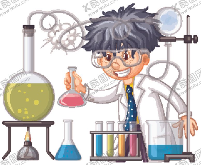 编号：53628707120950088024【酷图网】源文件下载-卡通化学教师