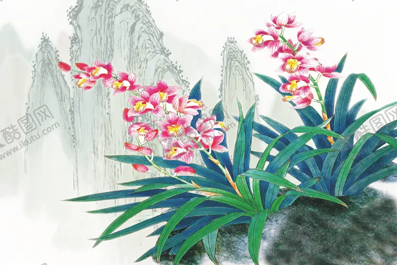 编号：87064206240309085237【酷图网】源文件下载-梅兰竹菊兰花