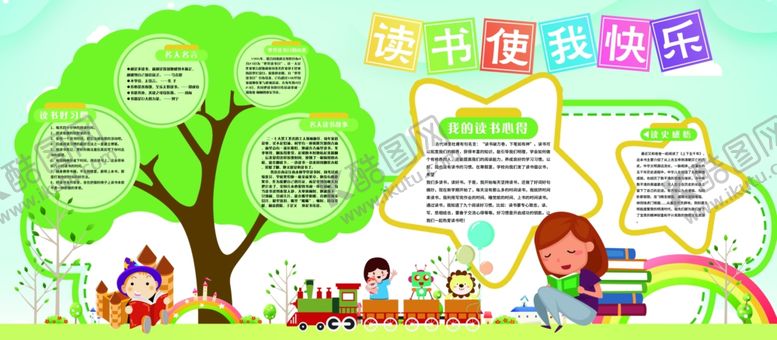 编号：60639110081739216910【酷图网】源文件下载-读书使我快乐公益宣传展板