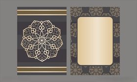 蕾丝花纹婚礼邀请卡请柬贺卡