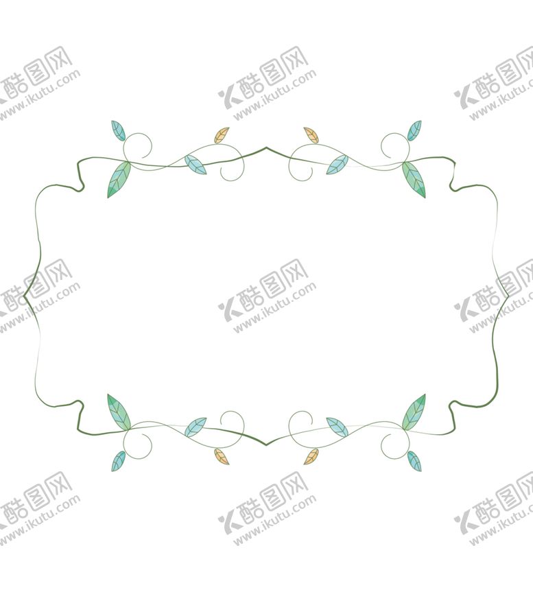 编号：99150107030714318493【酷图网】源文件下载-绿色春季花藤框架